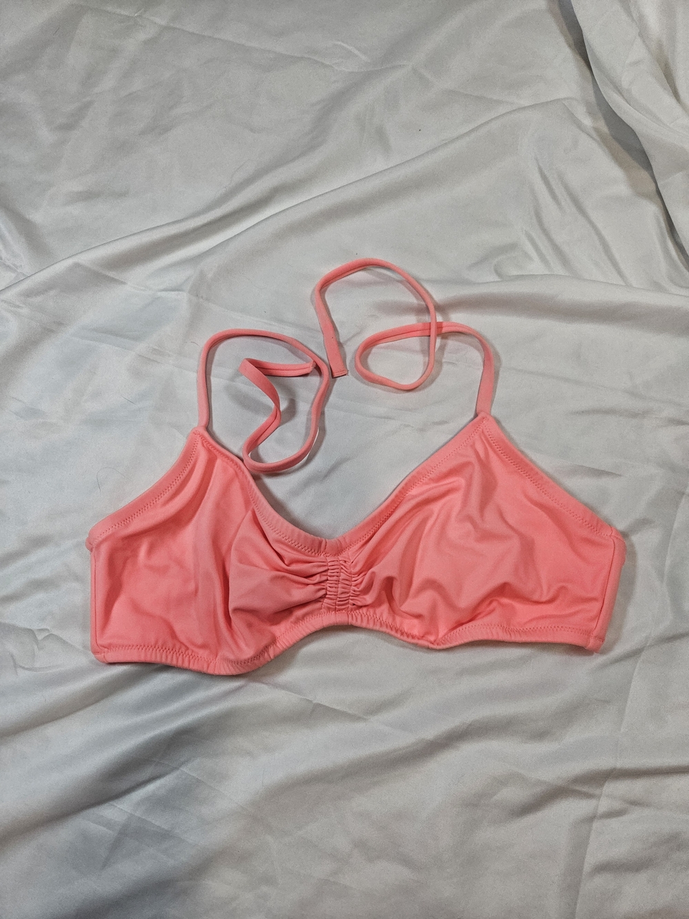 Victoria's Secret Coral Pink Ruched Bikini Bralette